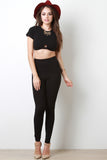 Midriff Center Knot Crop Top