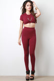 Midriff Center Knot Crop Top