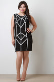 Geometric Lines Shift Dress