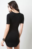 Short Sleeve Round Hem Dress