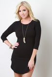 Quarter Sleeve T-Shirt Mini Dress