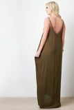 Sleeveless Crepe Maxi Dress