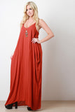 Sleeveless Crepe Maxi Dress