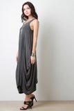 Sleeveless Drape Maxi Dress