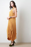 Sleeveless Drape Maxi Dress