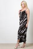 Streak Print Sleeveless Harem Jumpsuit