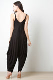 Draping Sides Harem Jumpsuit