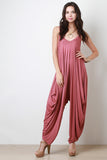 Draping Sides Harem Jumpsuit