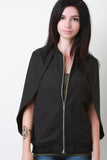 Pocket Zipper Cape Jacket