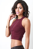 Cutaway Ribbed Knit Crop Top