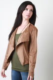 Crop Vegan Suede Jacket