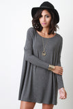 Boxy Long Sleeve Mini Dress