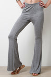 Jersey Knit Flared Pants