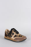 Dollhouse Leopard Round Toe Lace Up Sneaker