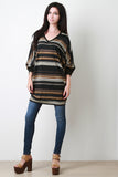 Oversize Stripe Dolman Sweater Top