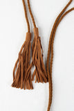 Suede Braided Cord Belt