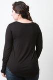 Slanted Scrunch Long Sleeve Top