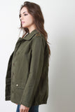 Stud Accent Button-Up Utility Jacket