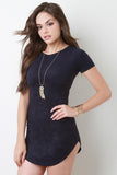 Suede T-Shirt Mini Dress