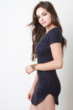 Suede T-Shirt Mini Dress