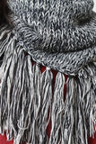 Two-Tone Fringe Muffler Scarf