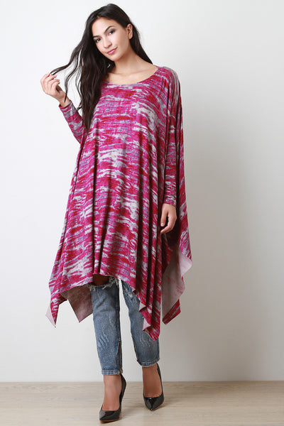 Tie Dye Loose Fit Long Sleeve Top