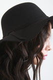 Knotted Strap Felt Floppy Hat