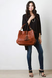 Pebbled Tassel Carryall Bag