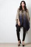 Ombre Woven Fringe Cape