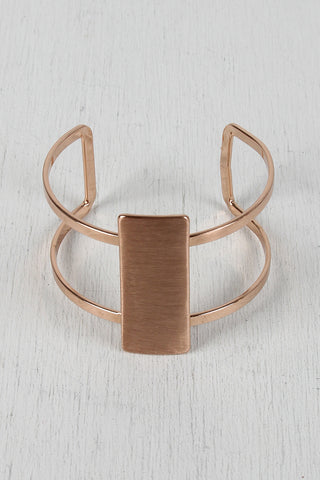 Brushed Bar Cuff Bracelet