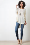 Oversized Layering High-Low Dolman Knit Sweater