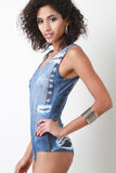 Denim Print Bodysuit