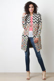 Oversized Layering Tribal Knit Longline Cardigan