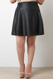 Vegan Leather Circle Skirt