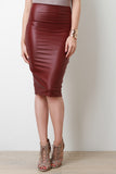 Vegan Leather Pencil Skirt