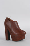 Dollhouse Round Toe Platform Heeled Booties