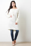 Deep V-Neck Long Sleeves Sweater Dress