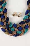 Woven Embroidery Tube Chain Necklace