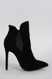 Liliana Curved Top Line Pointy Toe Stiletto Booties