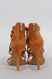 Anne Michelle Falling Fringe Open Toe Heel