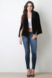 Velvet Cape Sleeve Blazer