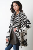 Checker Flap Collar Cardigan