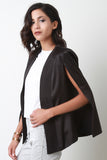 Double Texture Cape Blazer Jacket