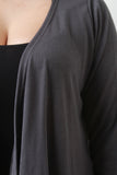 Longline Drape Open Front Cardigan