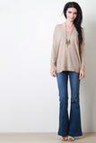 Boxy Center Seam Knit Sweater