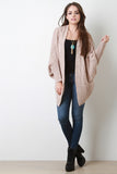 Cable Knit Dolman Sleeves Cardigan