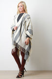 Two-Tone Vertical Stripes Cape