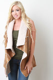 Leather Shearling Splayed Collar Vest