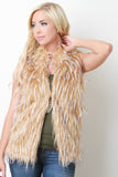 Melange Faux Fur Vest