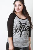 Wifey Marl Raglan Top